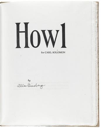 (GRABHORN PRESS.) Ginsberg, Allen. Howl for Carl Solomon.